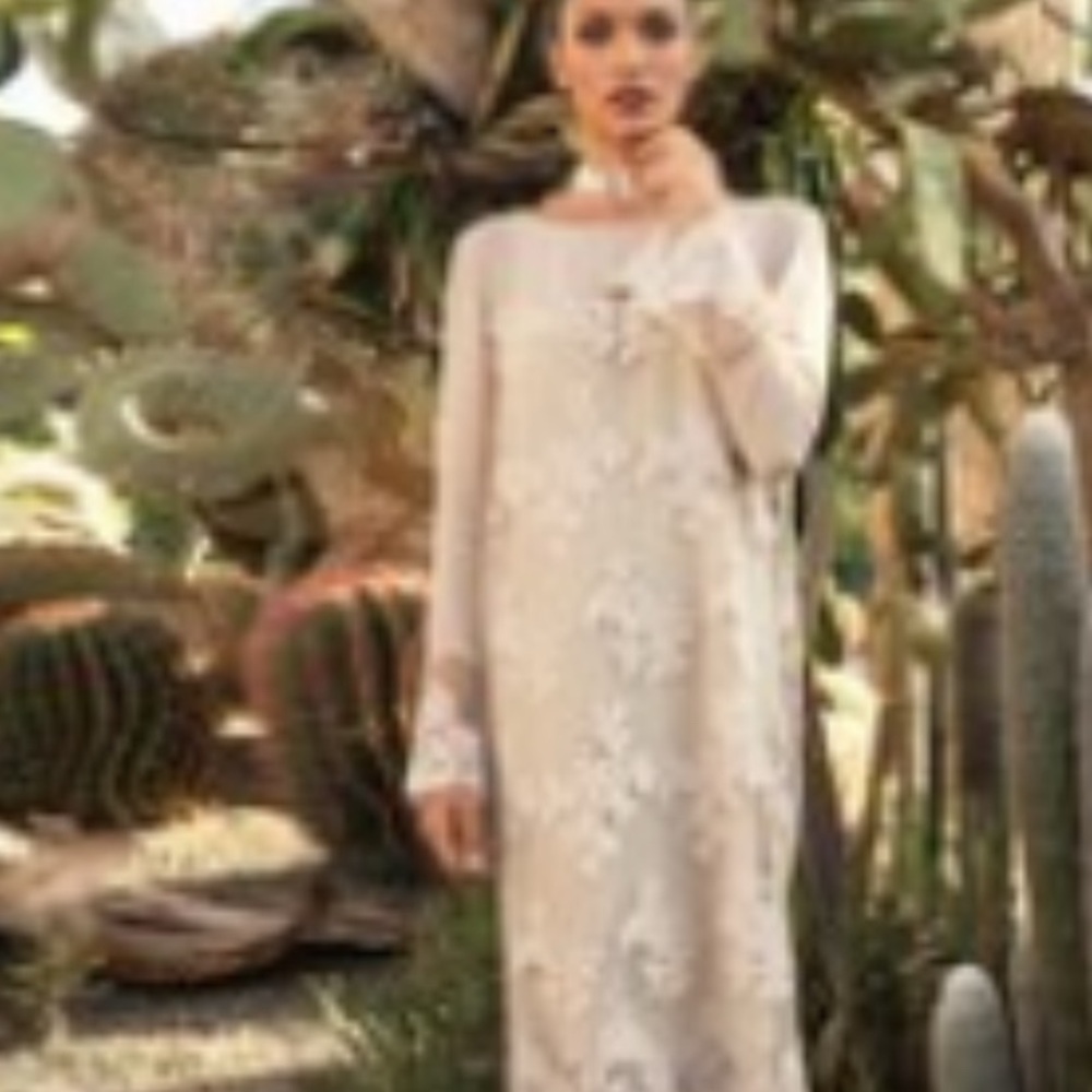 Elegant Beige Long Sleeve Dress